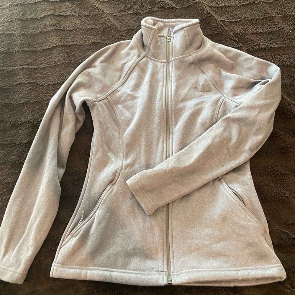 Grey North face lined fleece